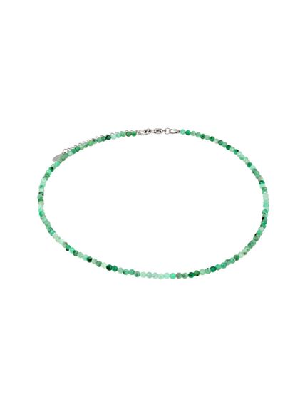 Фото чокер из берилла изумрудного 2165/3_берилл_из на белом фоне анфас