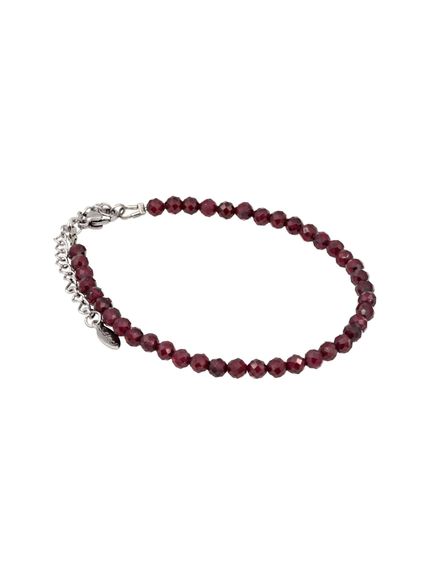 Фото браслет из граната 2022/4_гранат на белом фоне анфас