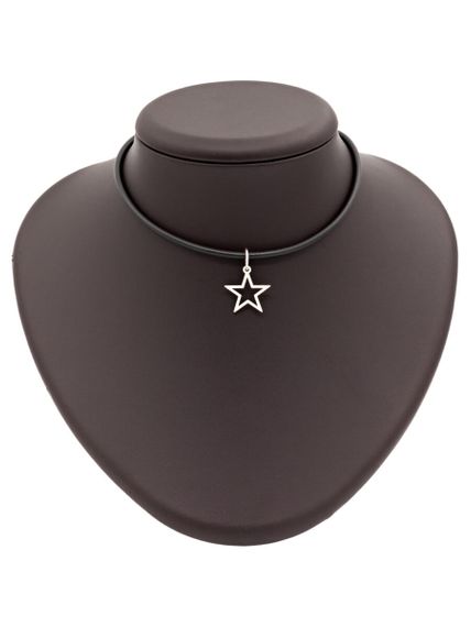 Звезда мини подвеска из серебра 925 пробы, на постаменте