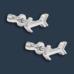 Серьги-пусеты Стрелка из серебра 925 пробы