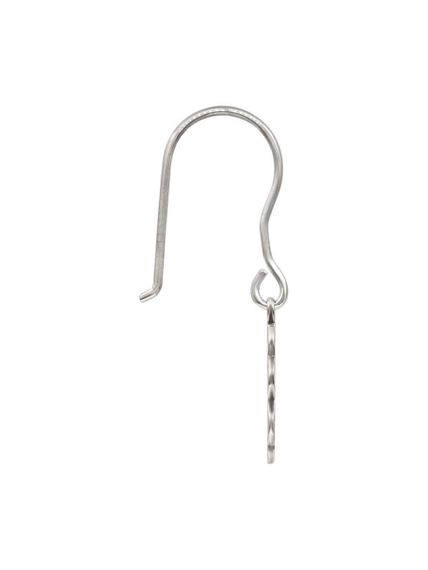 Серьги Клевер из серебра, вид боком