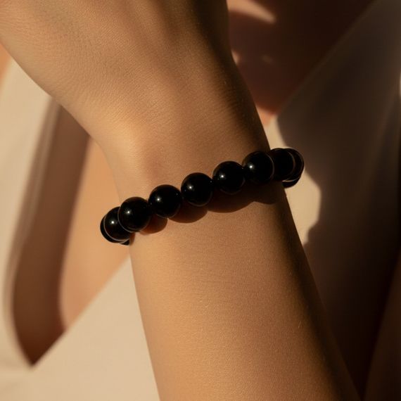 Браслет из камней мориона 10 мм, живое фото 3