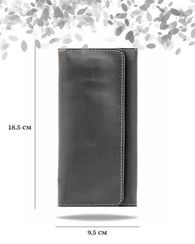 Кошелек классический серая кожа 05057