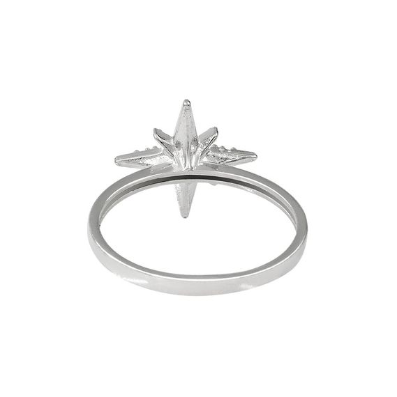 Кольцо Вифлеемская звезда из серебра 925 пробы с фианитами, фото 4