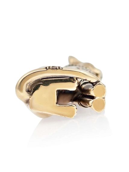 Фото кошка Бастет статуэтка из бронзы, вид на нижнюю часть.