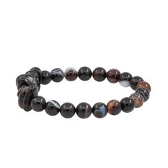 Браслет из натуральных камней агата глазкового и агата полосатого