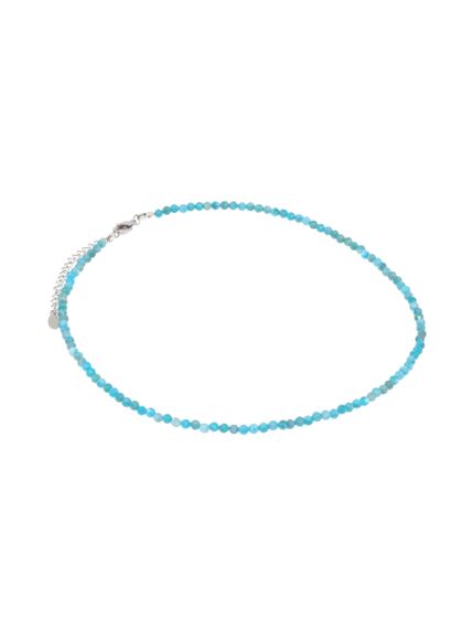 Фото чокер из апатита 2165/3_апатит на белом фоне сбоку