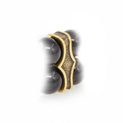 Шарм-разделитель двойной из бронзы под бусины 6 мм