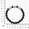 Браслет на руку из натурального черного кварца с шармами числами 7, на размерной сетке