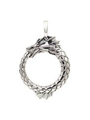 Подвеска Уроборос с гребнем из серебра