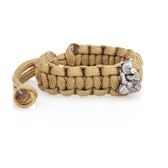 Браслет с шармом Панда из мельхиора - армейский паракорд