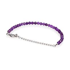 Браслет из камней аметиста ограненного 4 мм