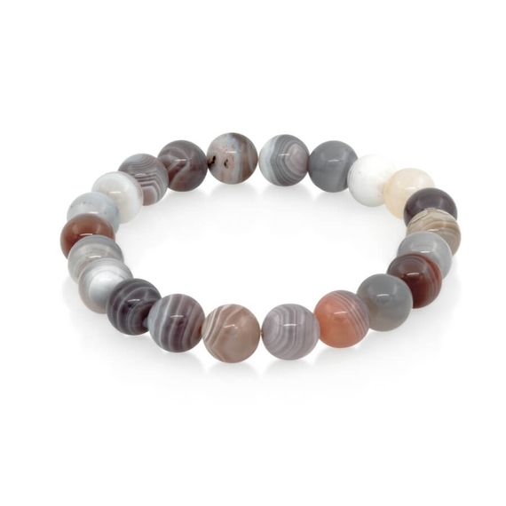 Браслет из натуральных камней агата ботсвана розового 8 мм, фото 2