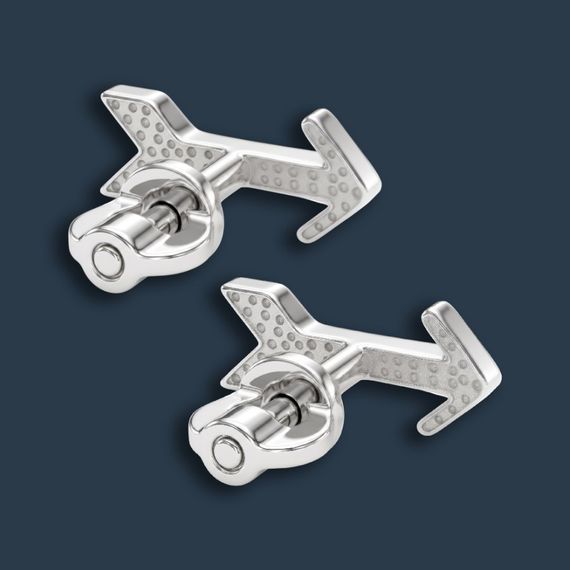 Серьги-пусеты Стрелка из серебра 925 пробы, фото 3