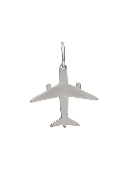 Самолет подвеска из серебра 925 пробы, вид сзади