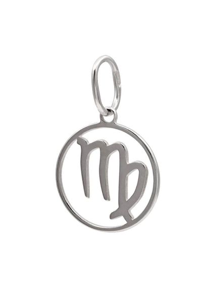 Подвеска Знак зодиака Дева из серебра, вид сбоку