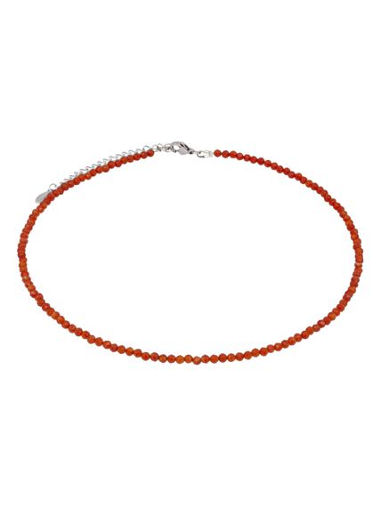 Фото чокер из сердолика 2165/3_сердолик на белом фоне анфас