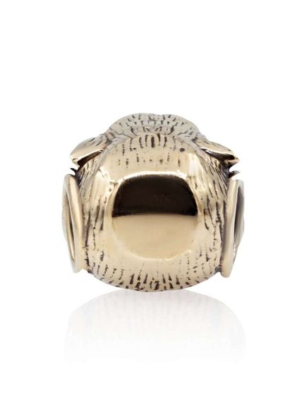 Фото бусины тигр из бронзы, вид сзади.