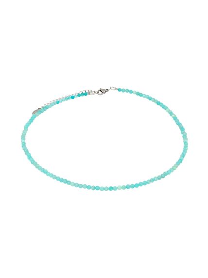 Фото чокер из амазонита 2165/3_амазонит на белом фоне анфас