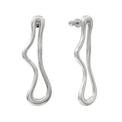 Серьги Силуэт из серебра 925 пробы