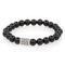 Браслет на руку из натурального черного кварца с шармом число 13, вид сбоку 2