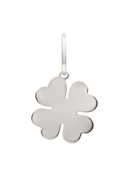 Фото подвески Клевер средний из серебра, вид сзади.