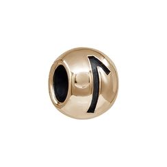 Шарм с руной Лагуз - бусина для браслета из бронзы