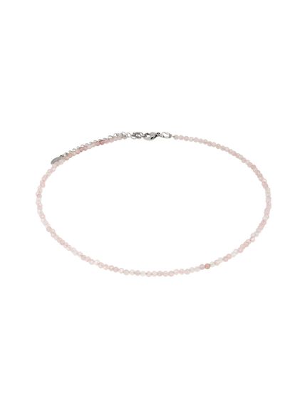 Фото чокер из розового кварца 2165/3_кварц_роз на белом фоне анфас