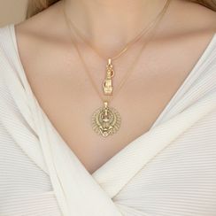 Подвеска Кошка Бастет из серебра с позолотой