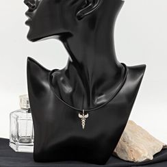 Подвеска Кадуцей жезл - кулон из серебра 925 пробы