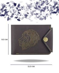 Портмоне Лев синяя кожа