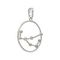 Подвеска на шею Созвездие Дева Знак зодиака серебро с фианитами, фото 3