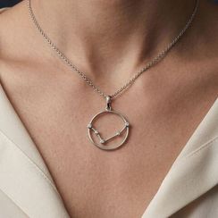 Подвеска на шею Созвездие Овен Знак зодиака серебро с фианитами