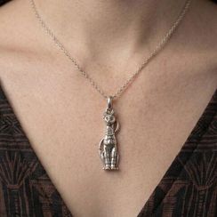 Подвеска Кошка Бастет из серебра