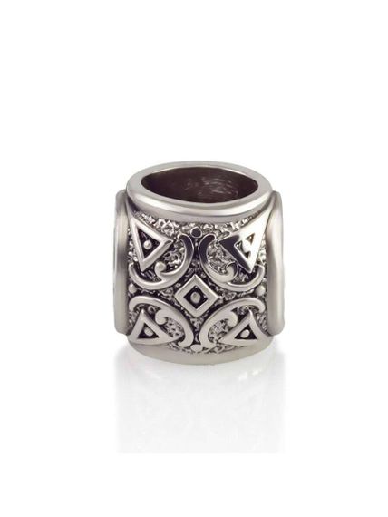 Купите шарм Звезда Руси из серебра 925 пробы с доставкой, фото на белом фоне сбоку