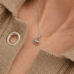 Подвеска шар бильярдный 13 - кулон из серебра 925 пробы