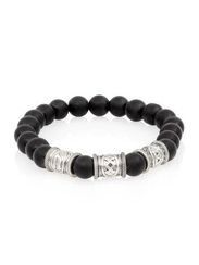 Браслет из ювелирной керамики шунгита с рунами Уруз, Ингуз, Беркана - Восстановление энергии