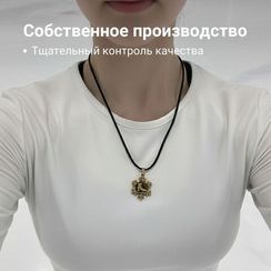 Конёк и снежинка - подвеска из бронзы