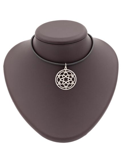 Подвеска Звезда Давида Прана в круге из серебра на постаменте