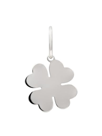 Фото подвески Клевер средний из серебра, вид анфас.