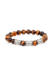 Браслет из натурального тигрового глаза с рунами Уруз, Ингуз, Беркана - Восстановление энергии