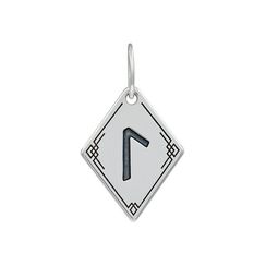 Подвеска Руна Лагуз - кулон из серебра 925