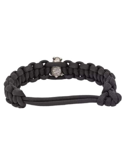 Браслет Баланс из паракорда с шармом Панда из мельхиора, вид сзади ослабленный