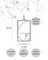 Фото подвески золотое сечение в квадратном контуре из серебра, инфографика размеры.