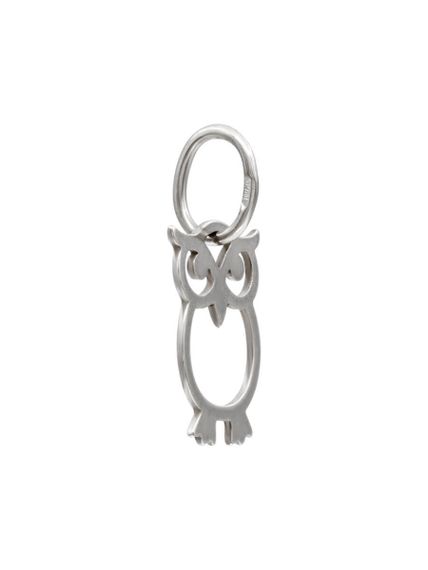 Сова мини подвеска из серебра 925 пробы, вид сбоку