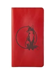 Кошелек высокий Лиса красная кожа