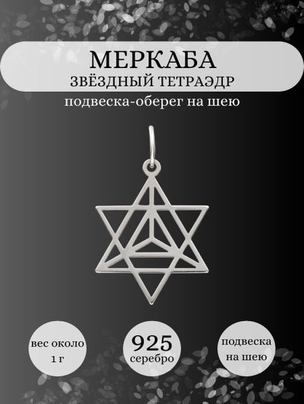 Подвеска Меркаба (Звездный Тетраэдр) из серебра, Инфографика главная