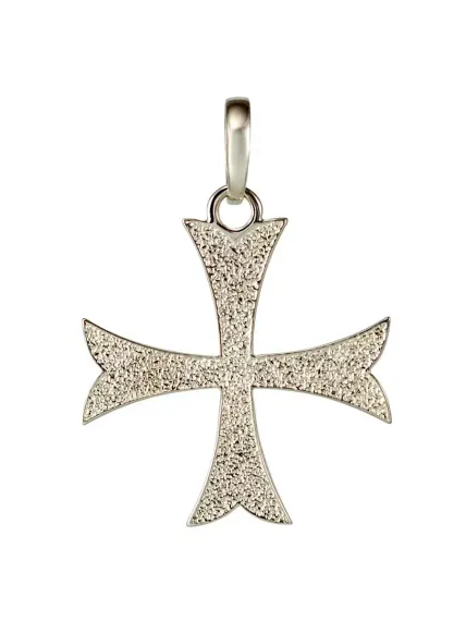 Фото украшения мальтийского креста из серебра 925 пробы, вид задней части подвески.