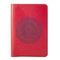 Обложка из натуральной кожи красного цвета с гравировкой всевидящее око на белом фоне.