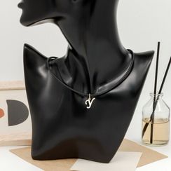 Подвеска в виде буквы У - кулон из серебра 925 пробы